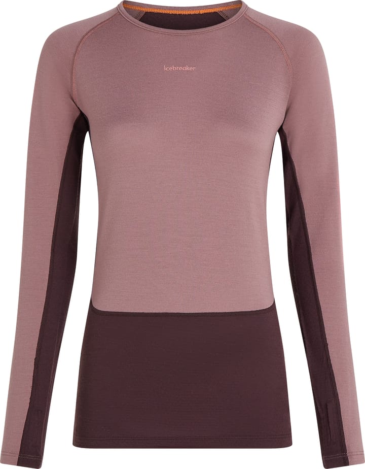 Icebreaker Women's Merino 260 ZoneKnit Long Sleeve Crewe Java/Summit Icebreaker