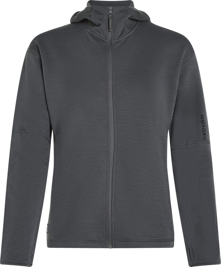 Icebreaker Women's Merino 360 RealFleece Elemental Long Sleeve Zip Hoodie Obsidian Icebreaker Icebreaker Women's Merino 360 RealFleece Elemental Long Sleeve Zip Hoodie Obsidian Icebreaker