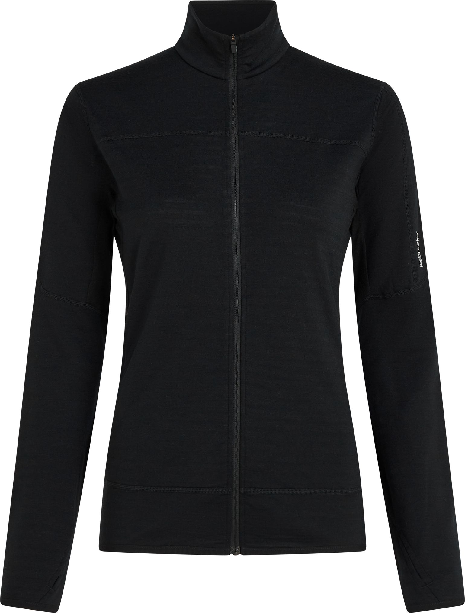 Icebreaker Women Merino Blend 300 Realfleece™ Descender Ls Zip Black