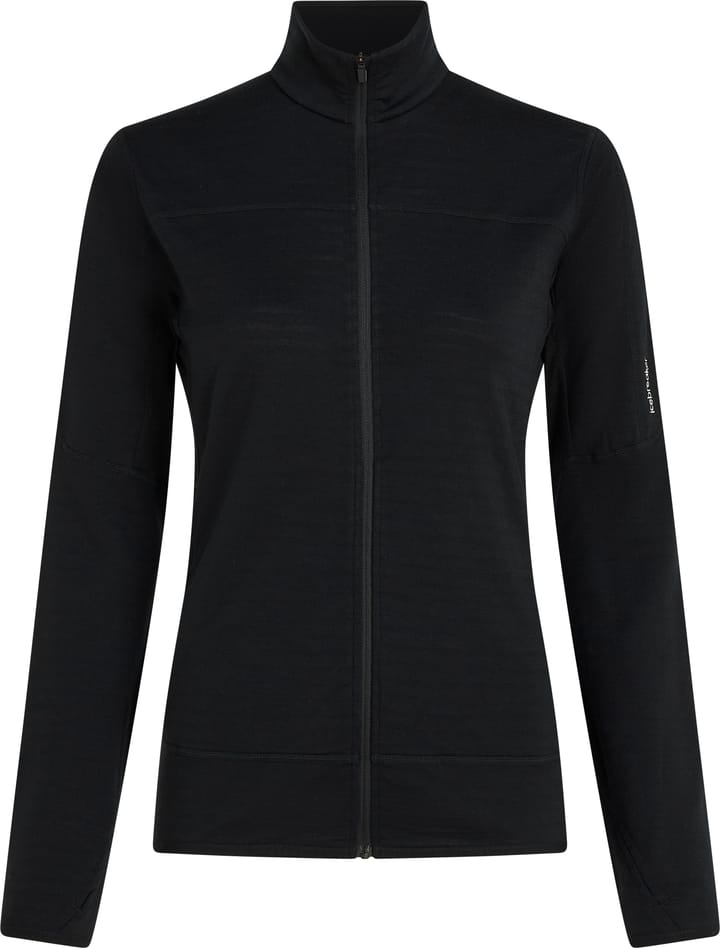 Icebreaker Women Merino Blend 300 Realfleece™ Descender Ls Zip Black Icebreaker