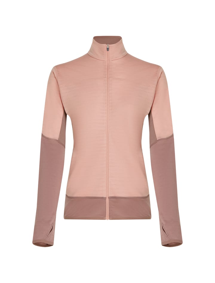 Icebreaker Women Merino Blend 300 Realfleece™ Descender Ls Zip Summit/blush/cb Icebreaker
