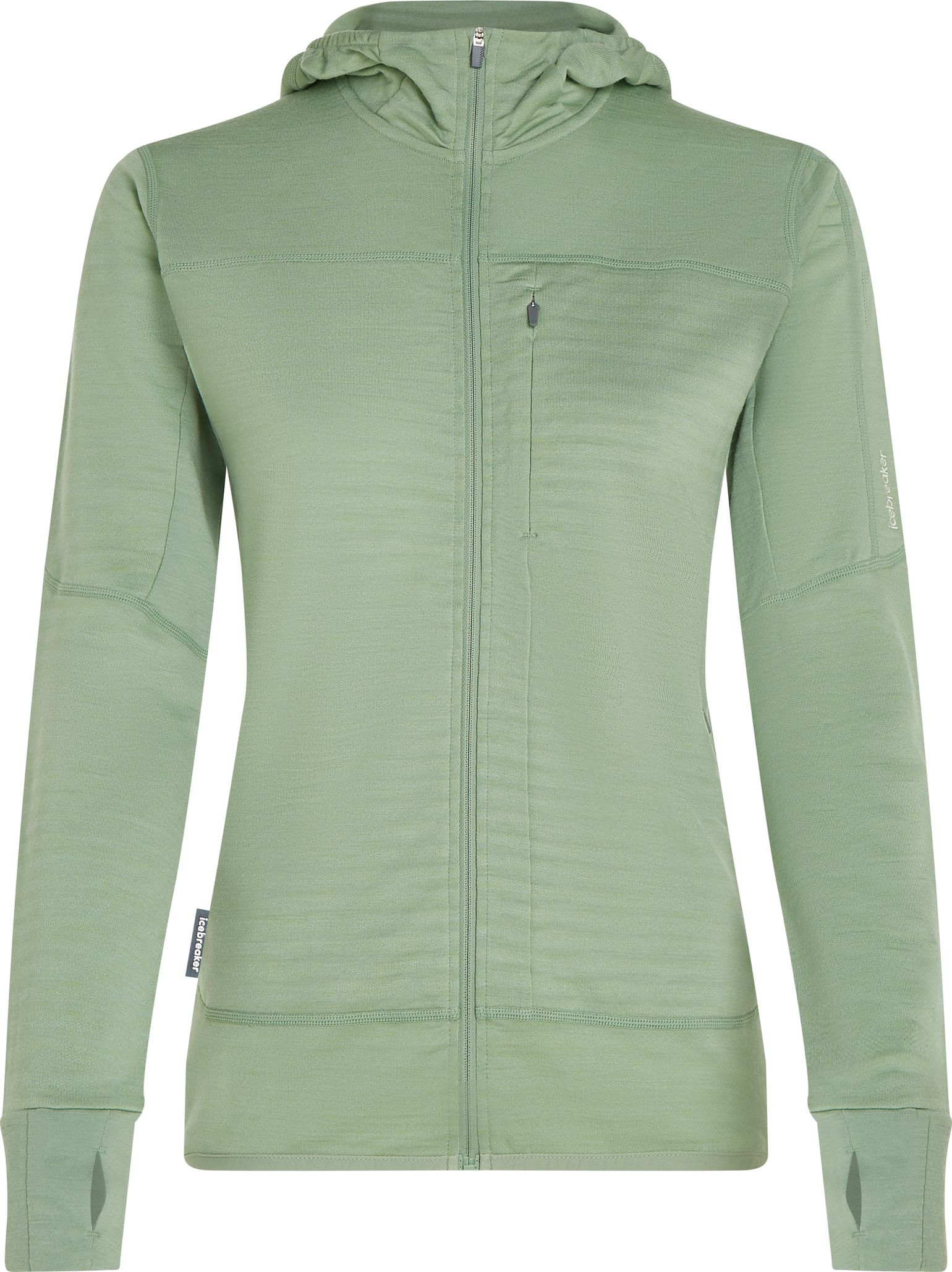 Icebreaker Women Merino Blend 300 Realfleece™ Descender Ls Zip Hoodie Seaglass