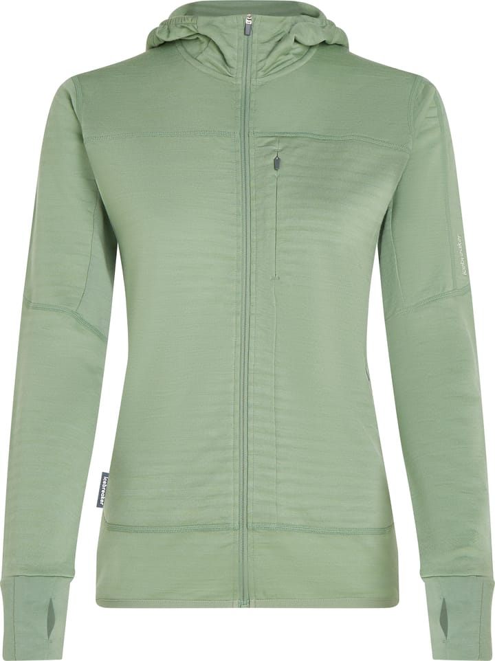 Icebreaker Women Merino Blend 300 Realfleece™ Descender Ls Zip Hoodie Seaglass Icebreaker