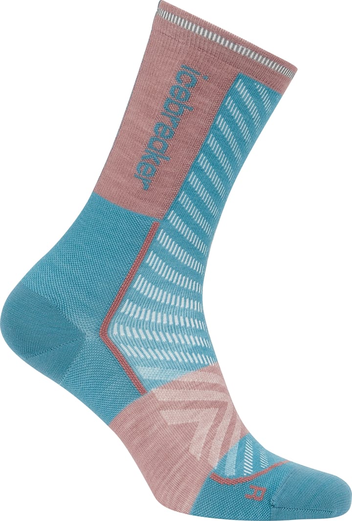 Icebreaker Women Merino Run+ Ultralight Crew Topaz/Summit Icebreaker