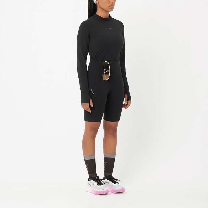 Salomon Women's Shkout Bliss Long Sleeve Tee Deep Black Salomon