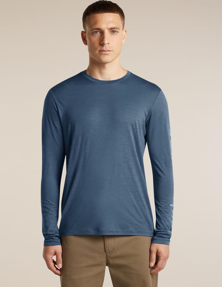 Icebreaker Men M 150 Tech Lite Ls Tee Ib Vertical Dawn Icebreaker