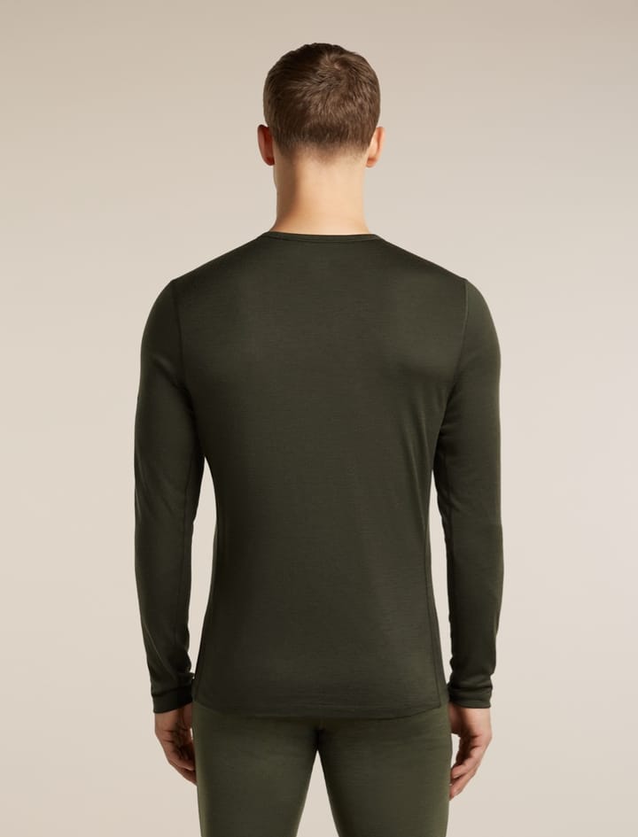 Icebreaker Men's Merino 200 Oasis Long Sleeve Crewe Skiing Yeti Dk Loden Icebreaker