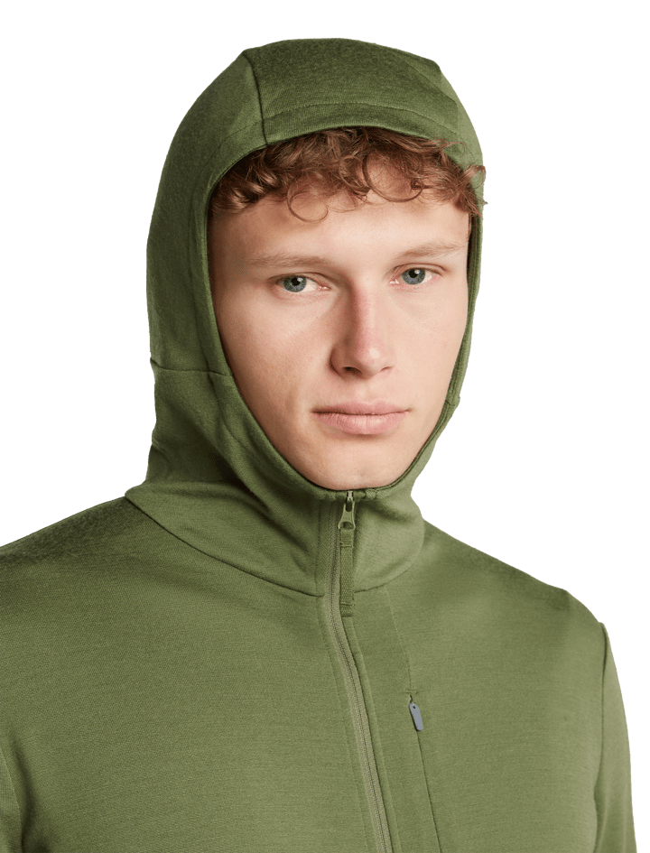 Icebreaker Men's Merino 260 Quantum Long Sleeve Zip Hoodie Sphagnum Icebreaker