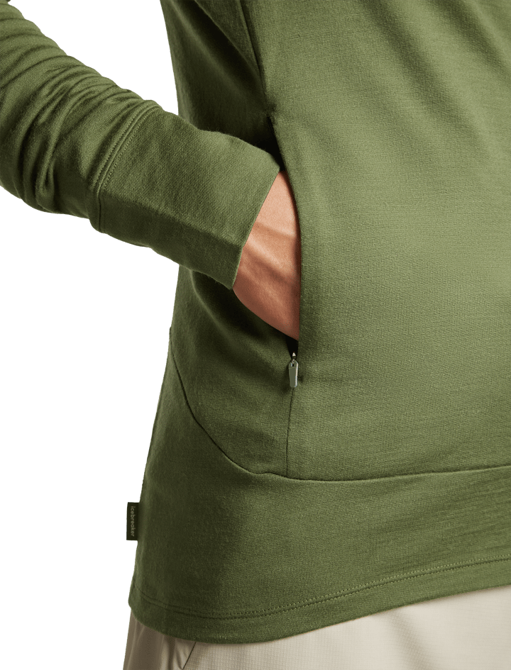 Icebreaker Men's Merino 260 Quantum Long Sleeve Zip Hoodie Sphagnum Icebreaker
