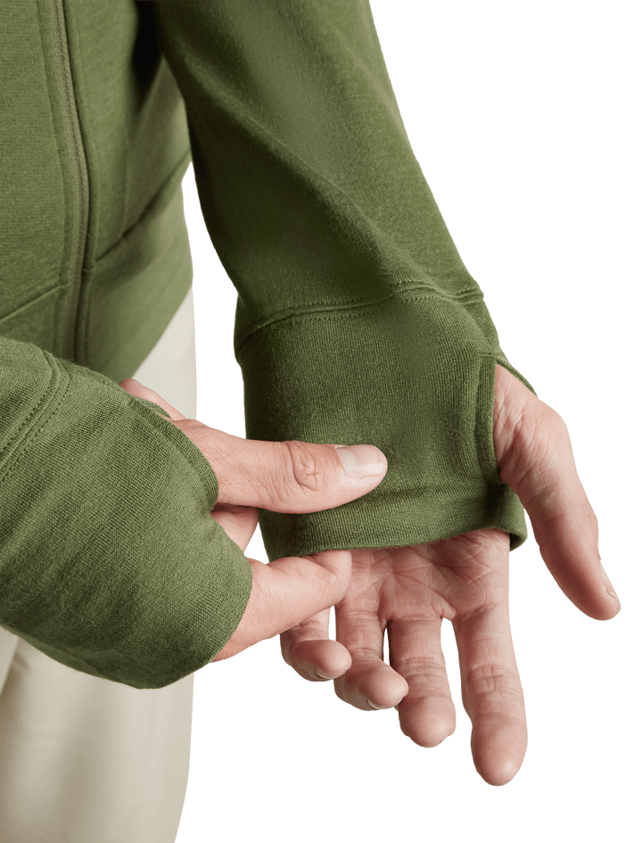Icebreaker Men's Merino 260 Quantum Long Sleeve Zip Hoodie Sphagnum Icebreaker