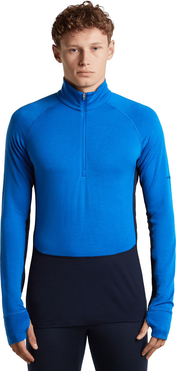 Icebreaker Men's Merino 260 ZoneKnit Long Sleeve Half Zip Midnight Navy/Lazurite/Cb Icebreaker