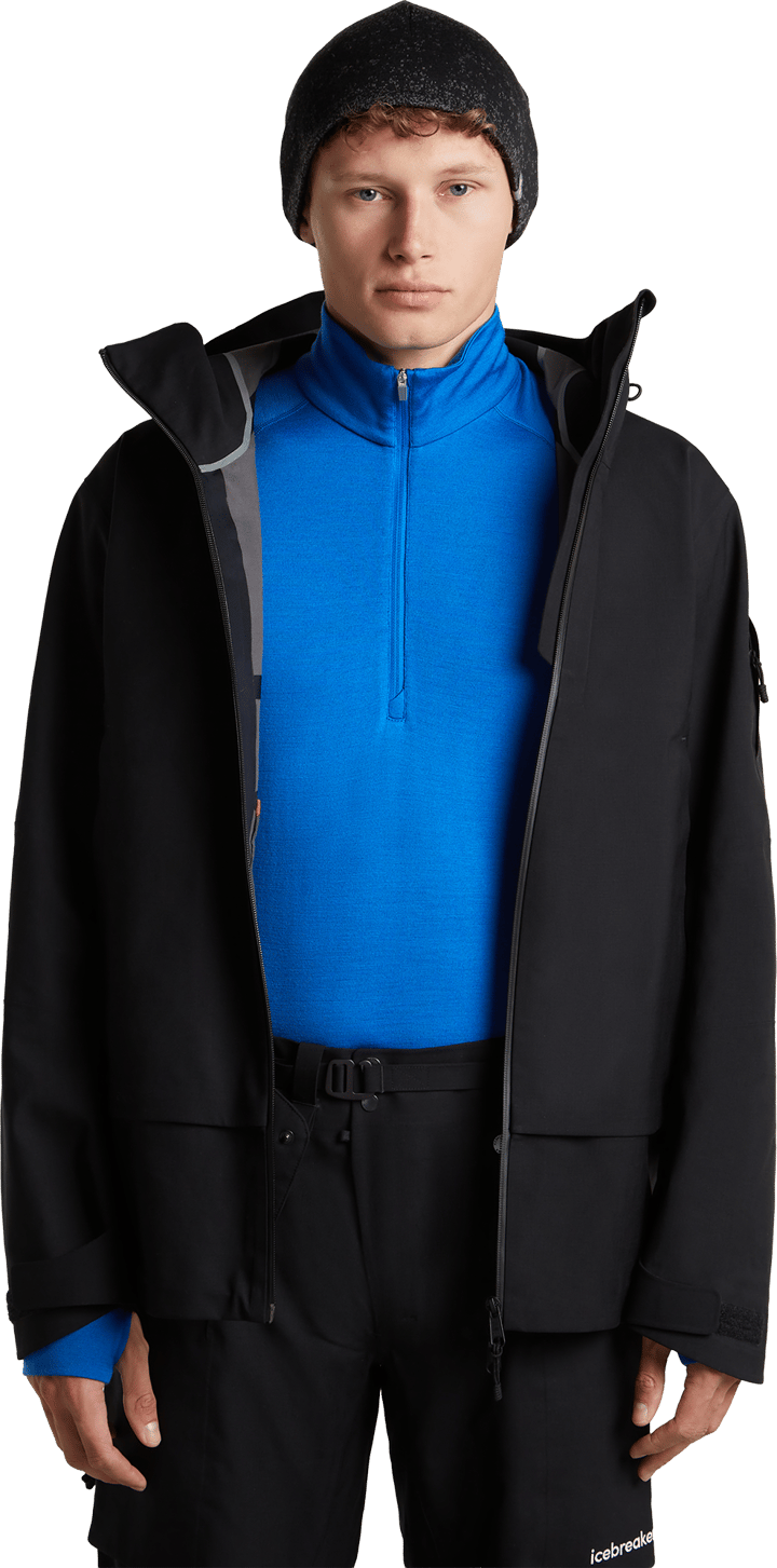 Icebreaker Men's Merino 260 ZoneKnit Long Sleeve Half Zip Midnight Navy/Lazurite/Cb Icebreaker