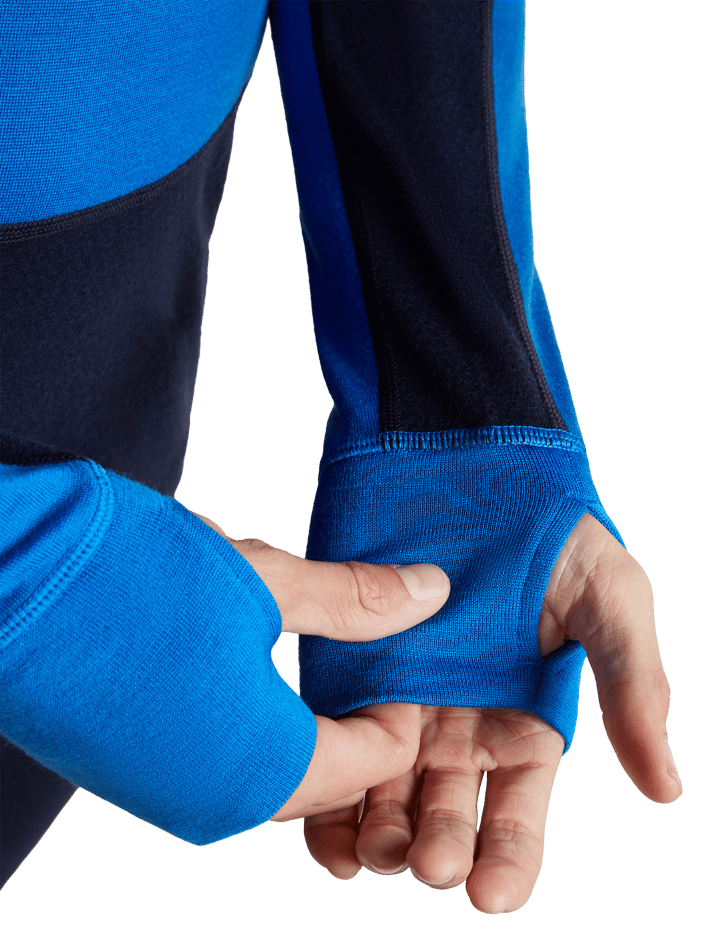 Icebreaker Men's Merino 260 ZoneKnit Long Sleeve Half Zip Midnight Navy/Lazurite/Cb Icebreaker