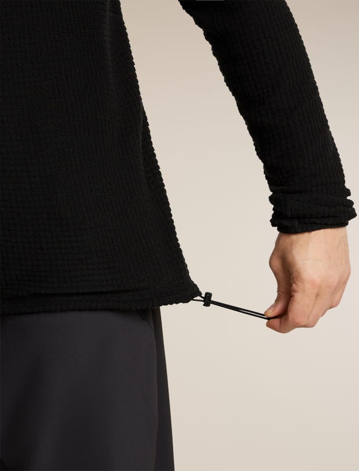 Icebreaker Men Mer 400 Realfleece Grid Ls Half Zip Black Icebreaker
