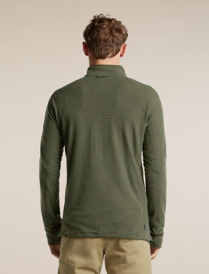 Icebreaker Men Mer 400 Realfleece Grid Ls Half Zip Dk Loden Icebreaker