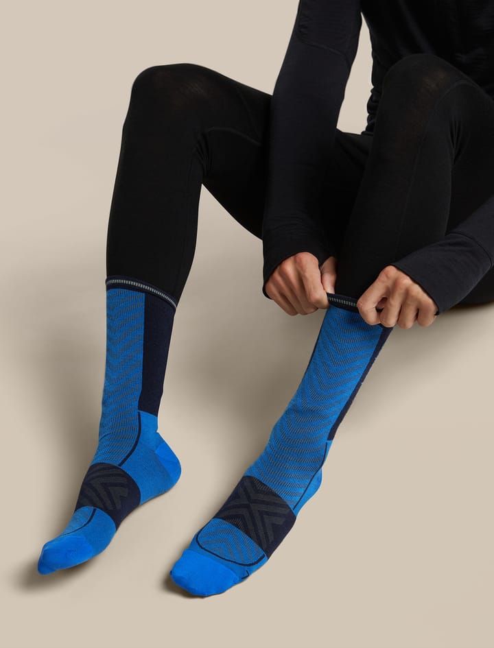 Icebreaker Men's Merino Run+ Ultralight Crew Lazurite/midnight Navy Icebreaker