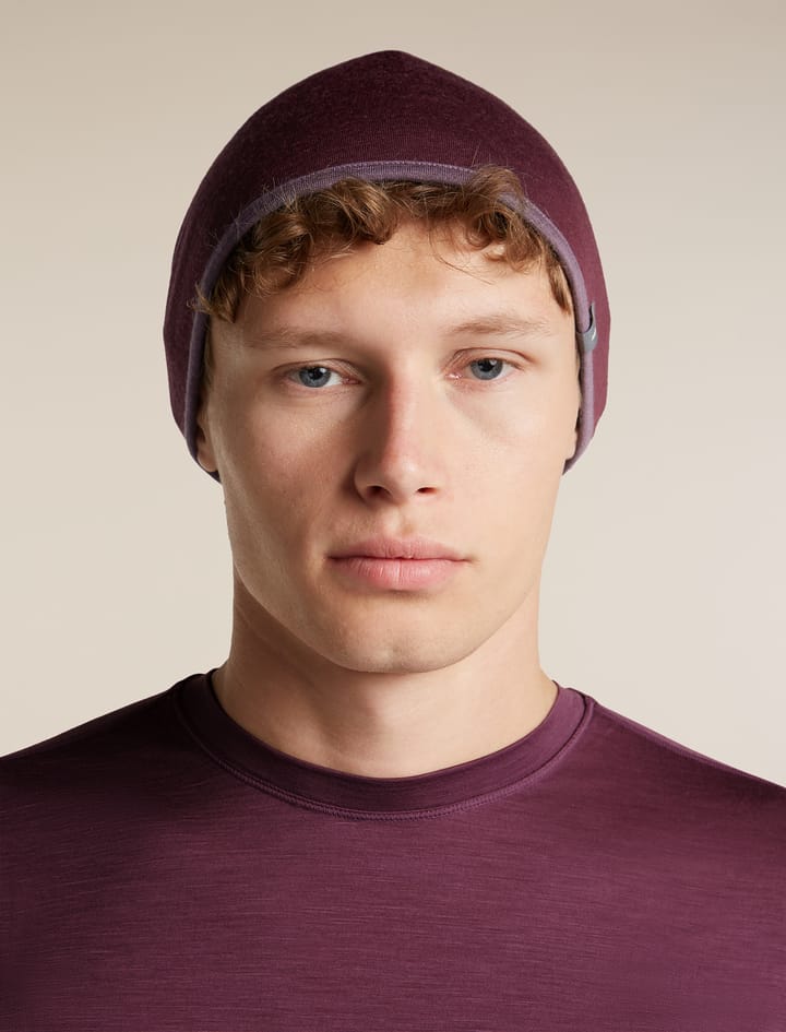 Icebreaker Unisex Pocket Hat Dk Berry/Grey Plum Icebreaker