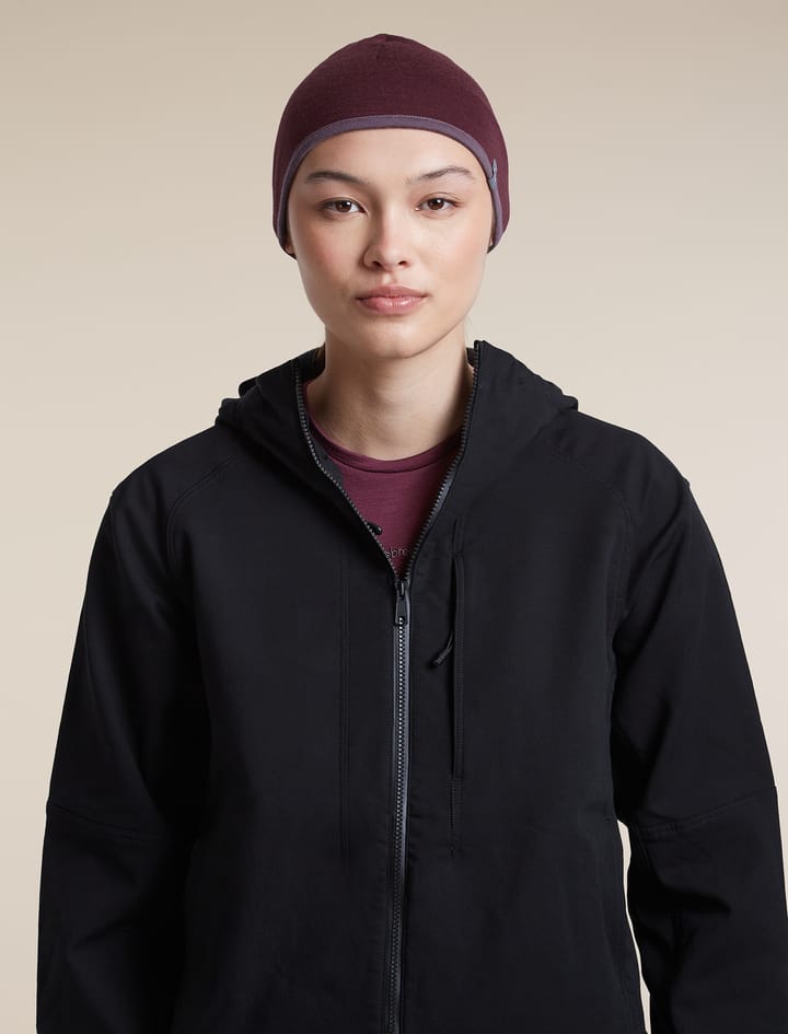 Icebreaker Unisex Pocket Hat Dk Berry/Grey Plum Icebreaker