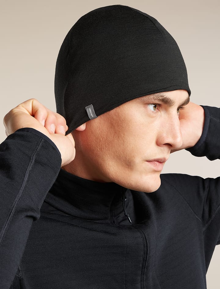 Icebreaker Unisex 260 Oasis Vertex Beanie Chillwave Black/obsidian/j Icebreaker