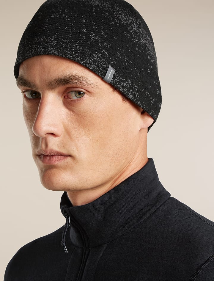 Icebreaker Unisex 260 Oasis Vertex Beanie Chillwave Black/obsidian/j Icebreaker
