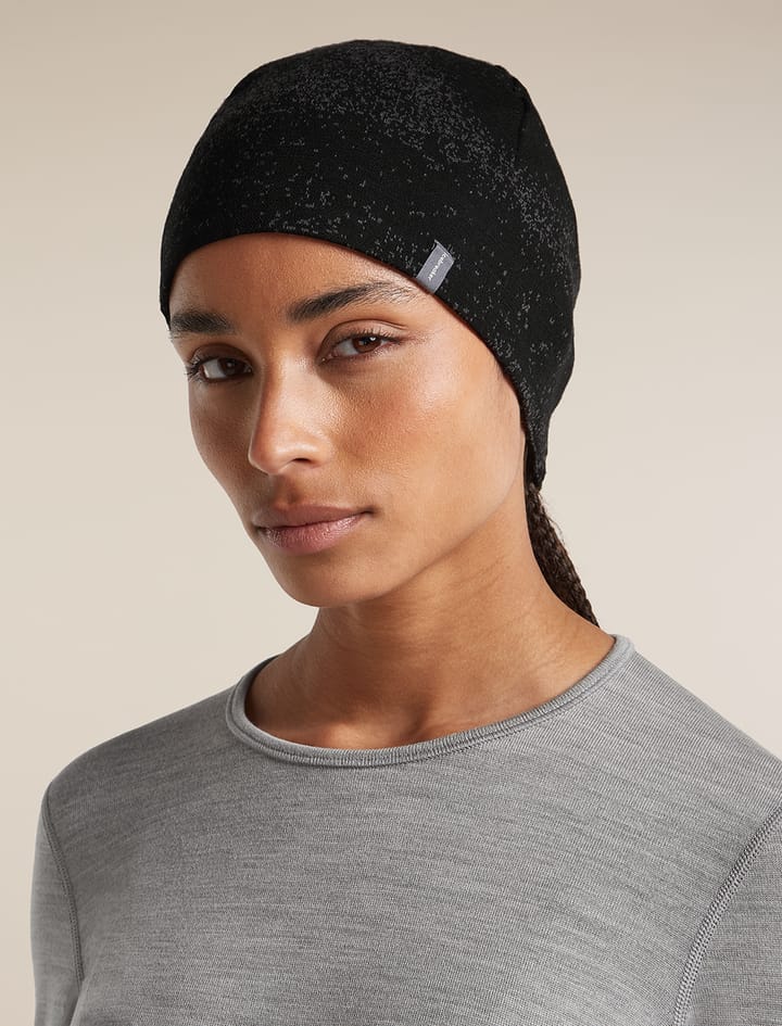 Icebreaker Unisex 260 Oasis Vertex Beanie Chillwave Black/obsidian/j Icebreaker