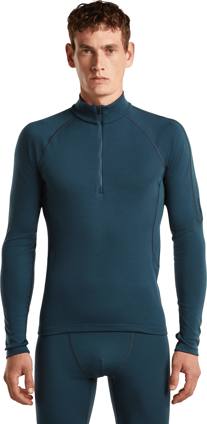 Icebreaker Men's Merino 300 MerinoFine Polar Long Sleeve Half Zip Abyss Icebreaker