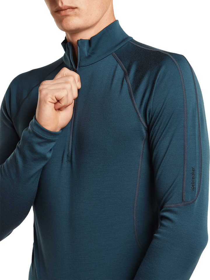 Icebreaker Men's Merino 300 MerinoFine Polar Long Sleeve Half Zip Abyss Icebreaker