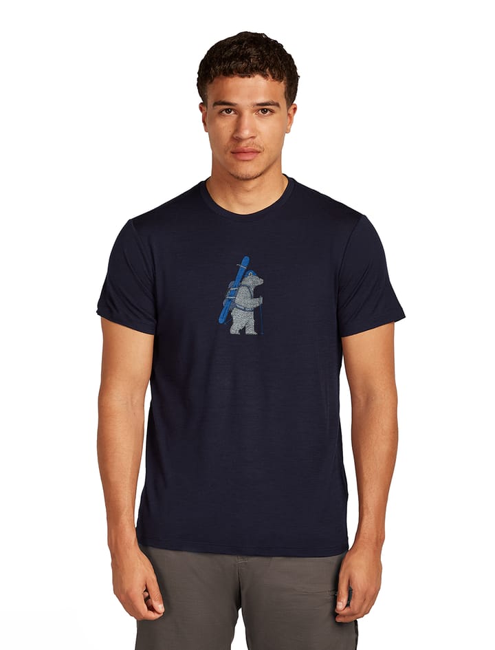 Icebreaker Men Merino 150 Tech Lite Ss Tee Bear Tour Midnight Navy Icebreaker