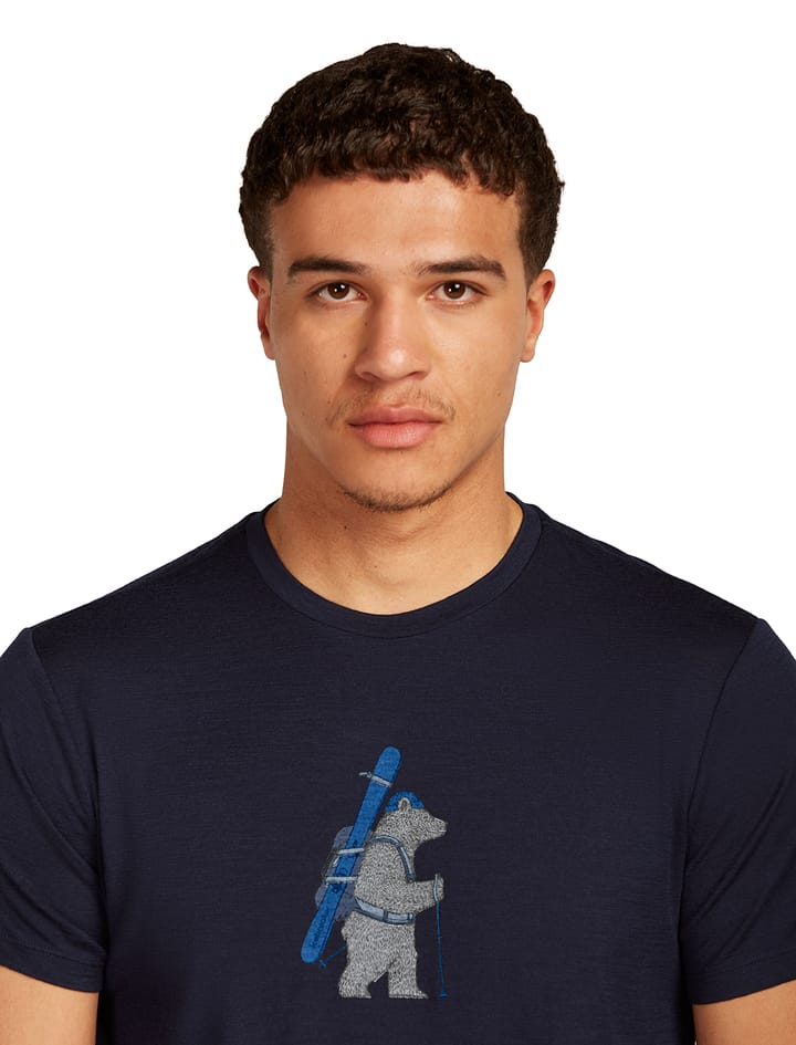 Icebreaker Men Merino 150 Tech Lite Ss Tee Bear Tour Midnight Navy Icebreaker