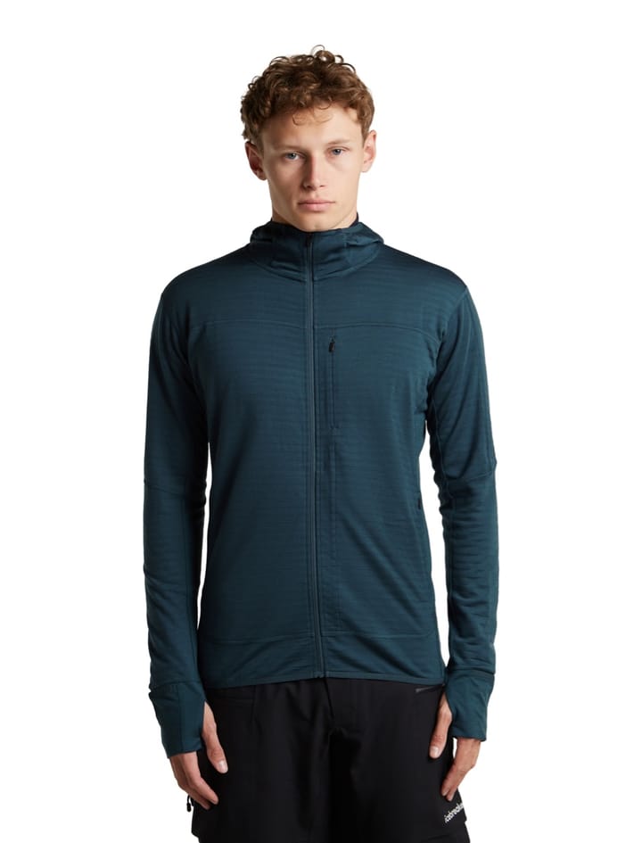 Icebreaker Men Merinoblend  300 Realfleece™ Descend Ls Zip Hoodie Abyss Icebreaker