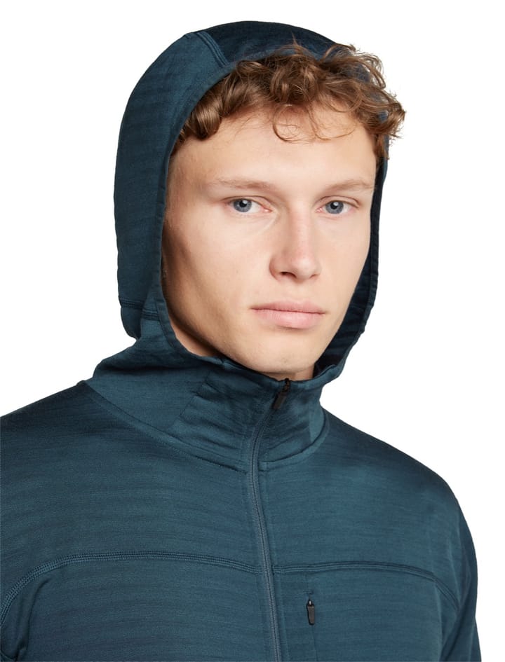 Icebreaker Men Merinoblend  300 Realfleece™ Descend Ls Zip Hoodie Abyss Icebreaker