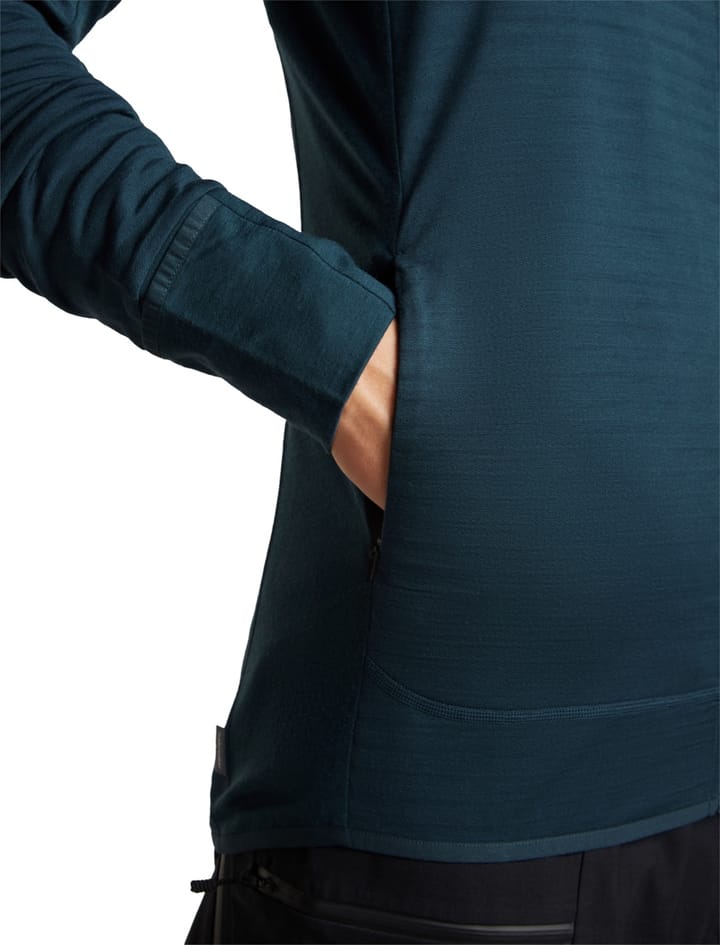 Icebreaker Men Merinoblend  300 Realfleece™ Descend Ls Zip Hoodie Abyss Icebreaker