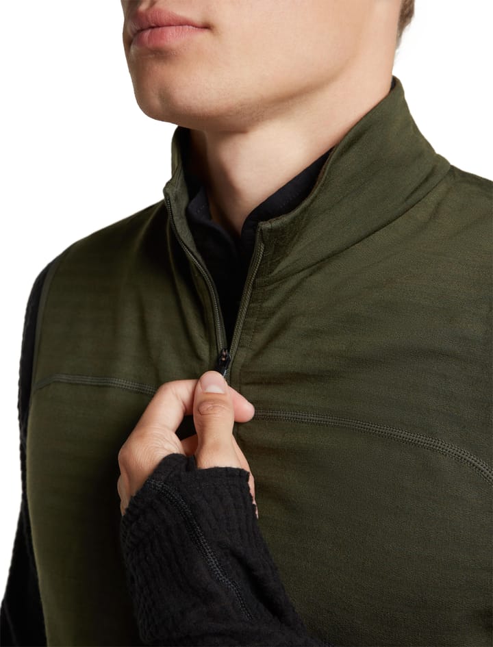 Icebreaker Men Mer  300 Realfleece Descender Vest Dk Loden Icebreaker