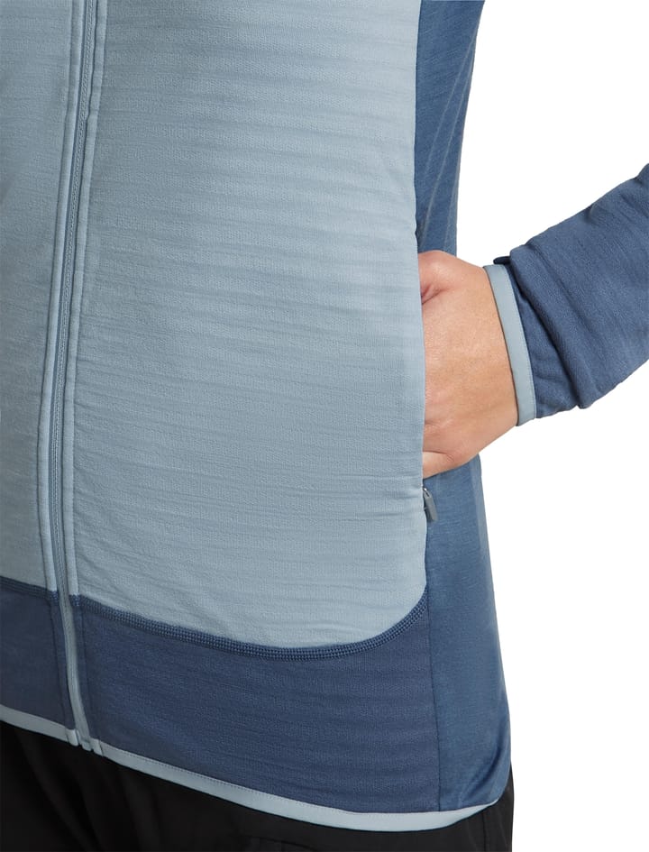 Icebreaker Wom Mer  300 Realfleece Desc Ls Zip Dawn/zincblue/cb Icebreaker