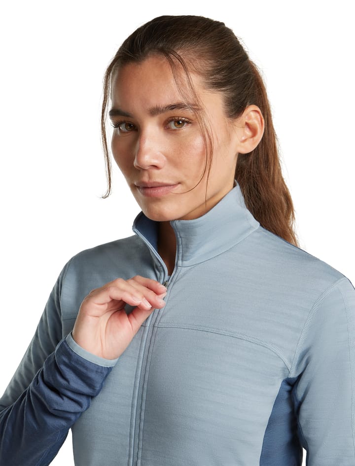 Icebreaker Wom Mer  300 Realfleece Desc Ls Zip Dawn/zincblue/cb Icebreaker