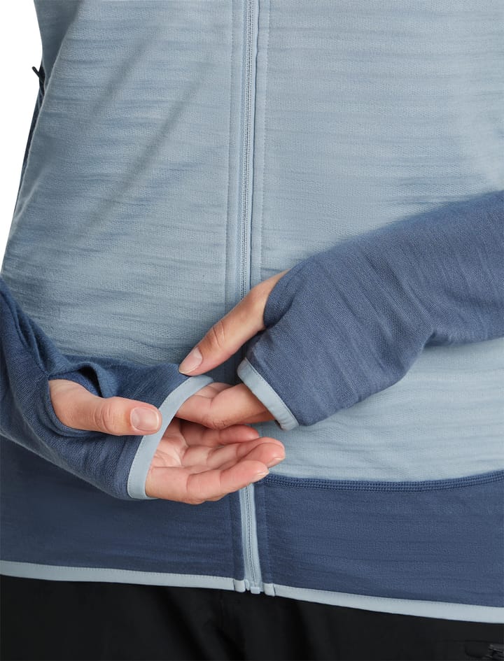 Icebreaker Wom Mer  300 Realfleece Desc Ls Zip Dawn/zincblue/cb Icebreaker