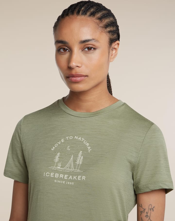 Icebreaker Women Merino 150 Tech Lite S/S Tee Peaceful Pass Lichen Icebreaker