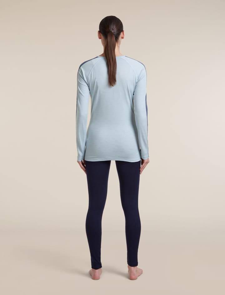 Icebreaker Women Merino 200 Oasis+ Ls Crewe Zincblu/ecru Hthr/dawn/cb Icebreaker