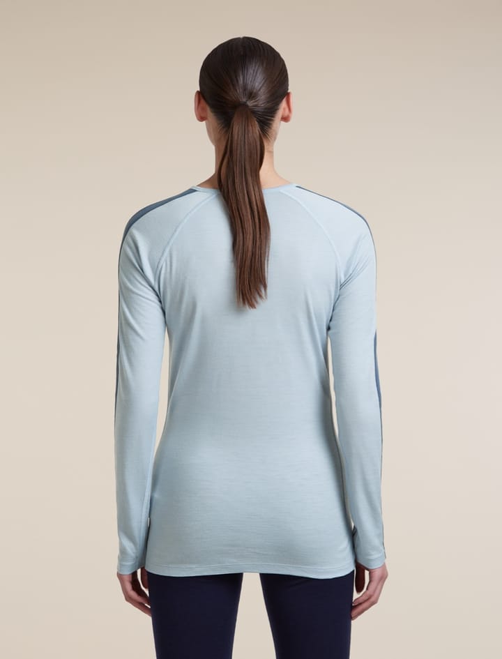 Icebreaker Women Merino 200 Oasis+ Ls Crewe Zincblu/ecru Hthr/dawn/cb Icebreaker