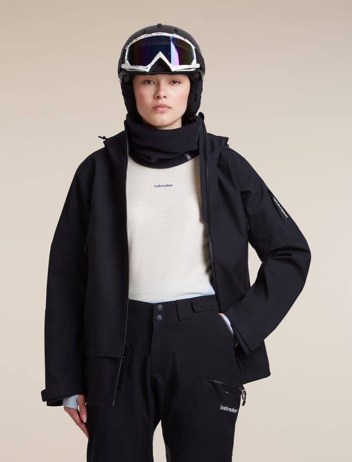 Icebreaker Women Merino 200 Oasis+ Ls Crewe Zincblu/ecru Hthr/dawn/cb Icebreaker