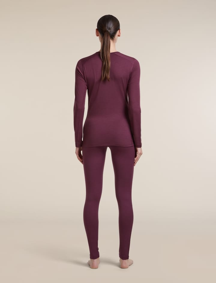 Icebreaker Women's 200 Oasis Long Sleeve Crewe Dk Berry Icebreaker