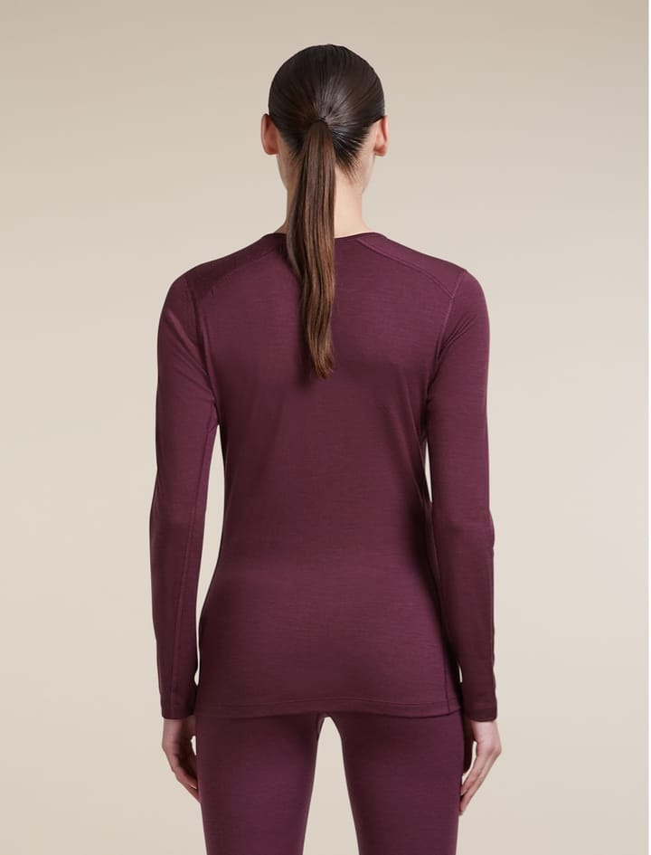 Icebreaker Women's 200 Oasis Long Sleeve Crewe Dk Berry Icebreaker