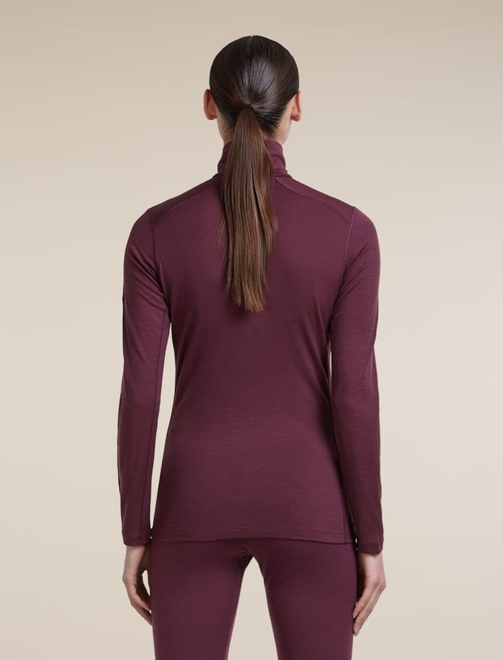 Icebreaker Women's 200 Oasis Longsleeve Half Zip Dk Berry Icebreaker