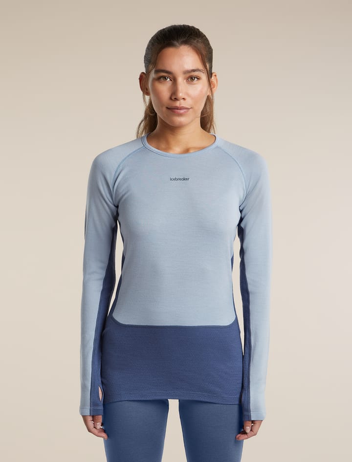 Icebreaker Women's Merino 260 ZoneKnit Long Sleeve Crewe Dawn/Zinc Blue/Cb Icebreaker