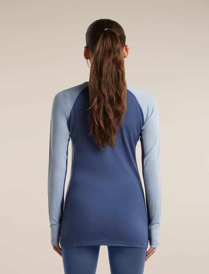 Icebreaker Women's Merino 260 ZoneKnit Long Sleeve Crewe Dawn/Zinc Blue/Cb Icebreaker