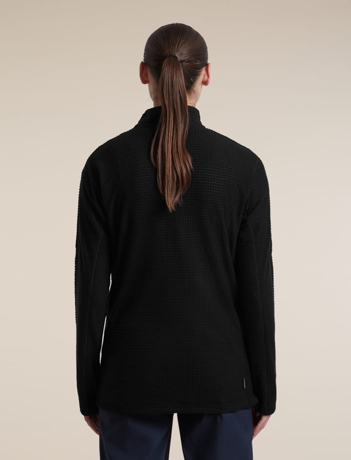Icebreaker Women Mer 400 Realfleece Grid Ls Hz Black Icebreaker