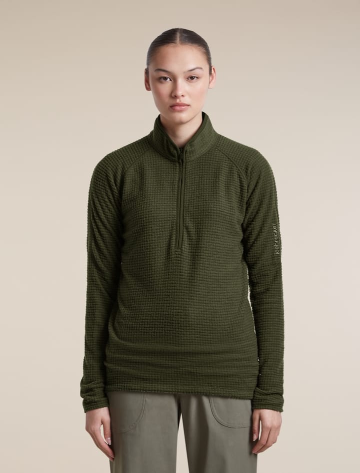 Icebreaker Women Mer 400 Realfleece Grid Ls Hz Dk Loden Icebreaker