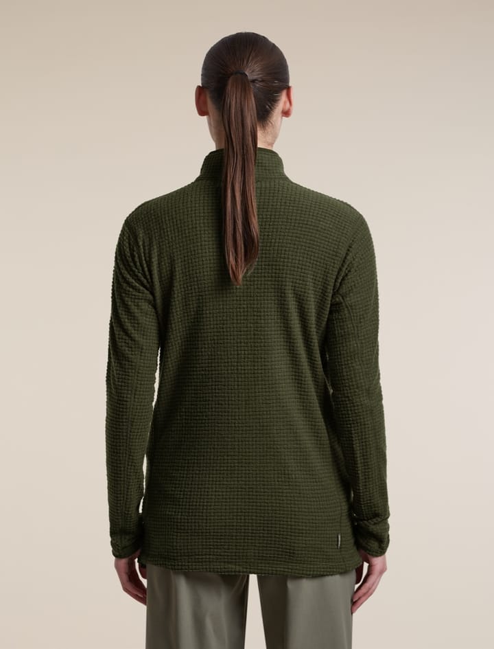 Icebreaker Women Mer 400 Realfleece Grid Ls Hz Dk Loden Icebreaker