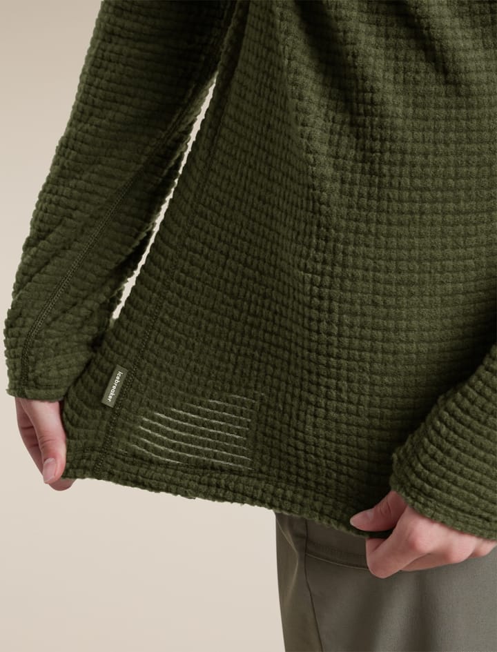 Icebreaker Women Mer 400 Realfleece Grid Ls Hz Dk Loden Icebreaker