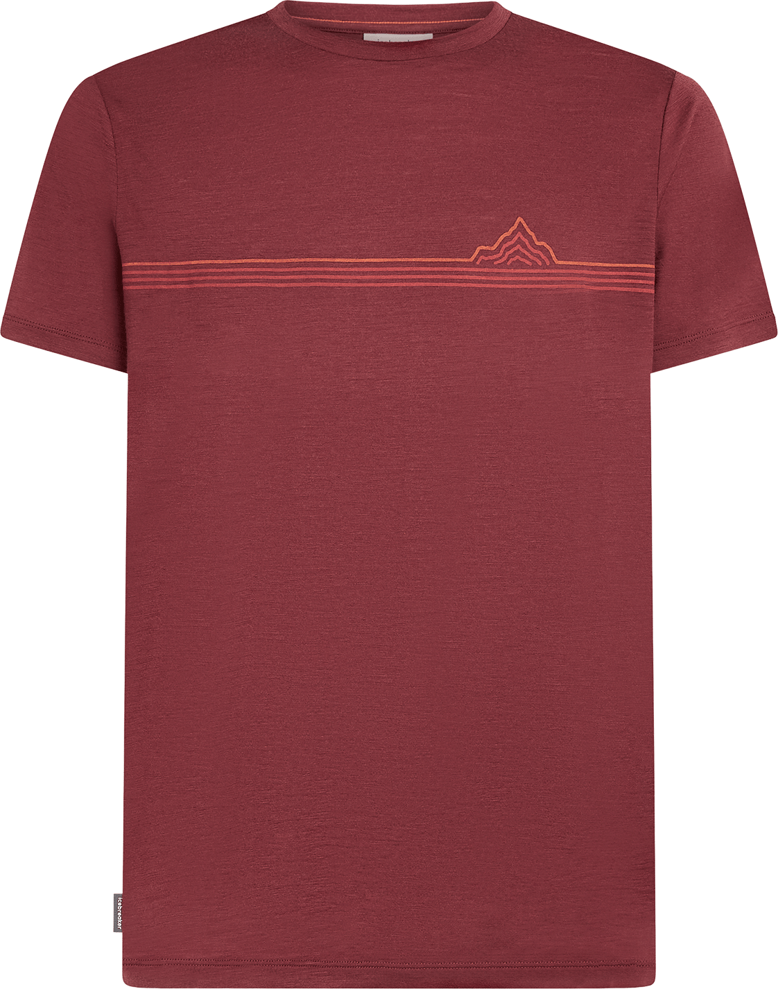 Icebreaker Men's Merino 150 Tech Lite Tee Range Stripes Port